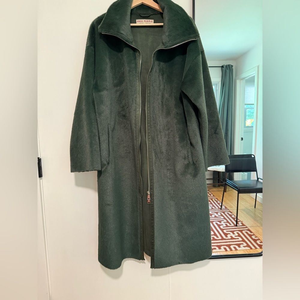 Free People Lana Coat | Size Medium | Dark Green